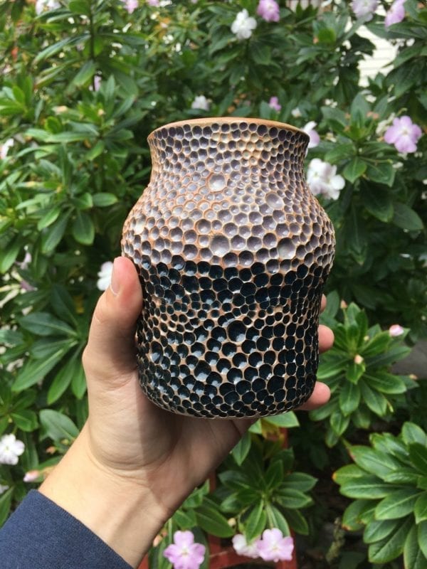 decorative purple vase