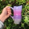 tall purple pitcher