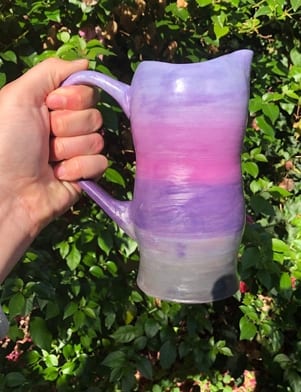 tall purple pitcher