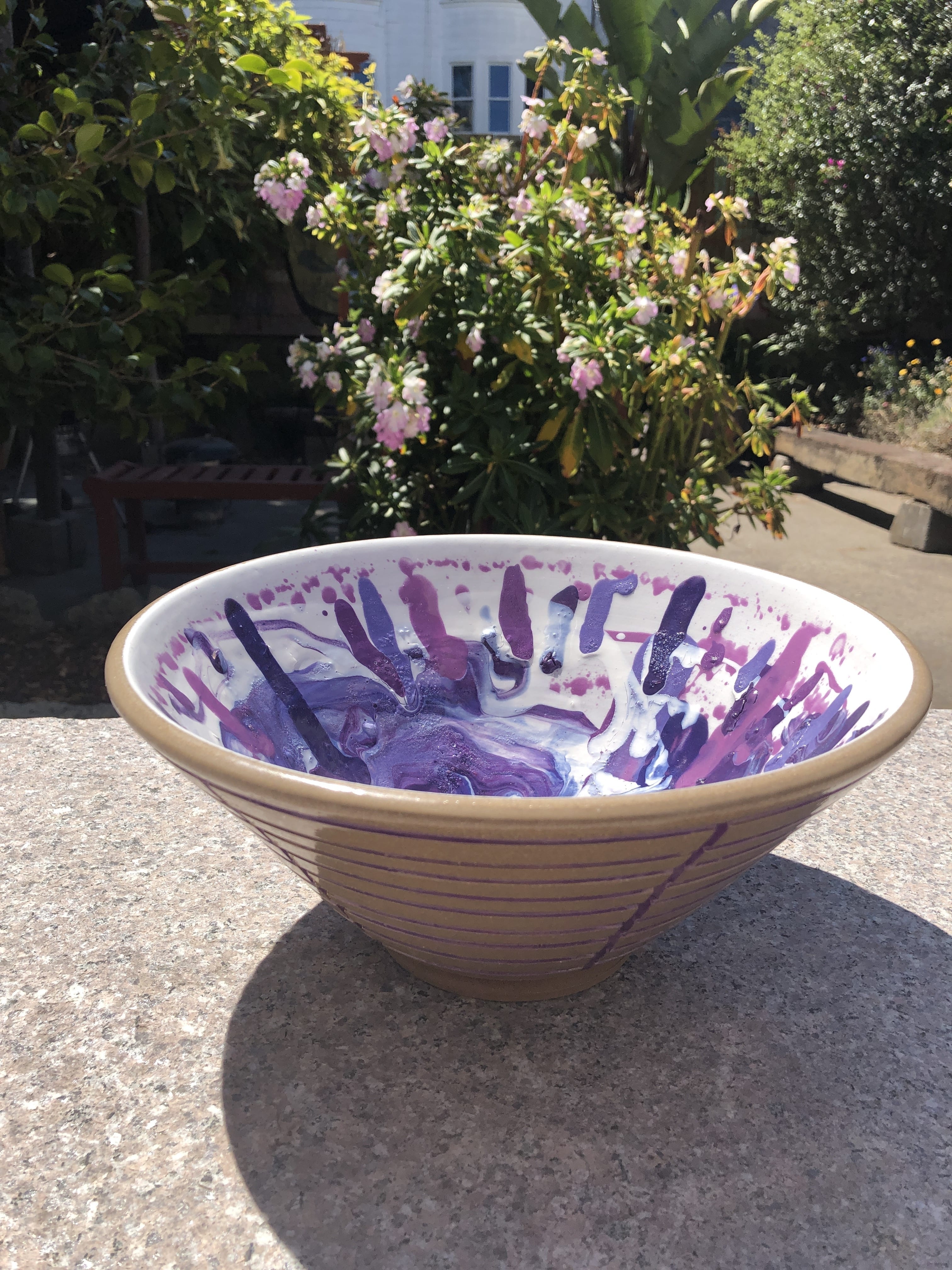 purple fruit bowl