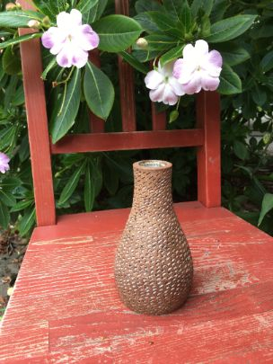 brown bud vase