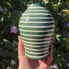 green white vase