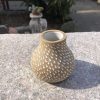 brown white vase