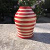 red white vase