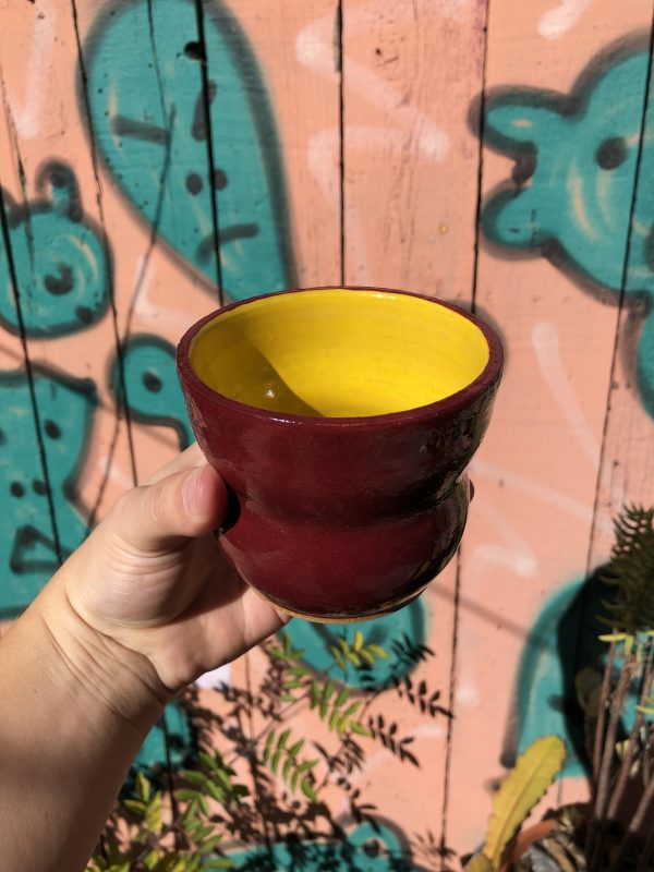 red yellow cup