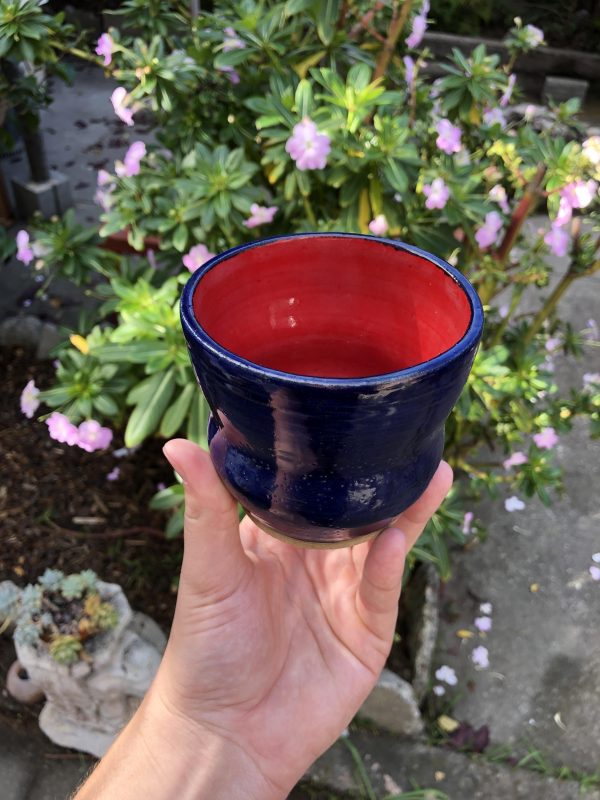 blue red cup