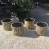 brown yellow planters