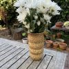 yellow brown vase
