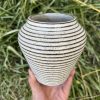 white stripe vase