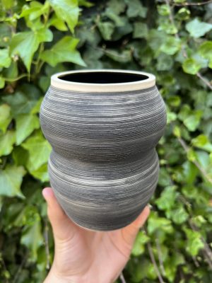white black vase