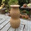 yellow brown vase