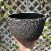 black charcoal planter