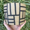brown black planter