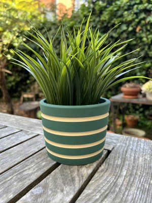 green stripe planter