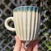 turquoise eggshell mug