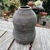 brown black vase
