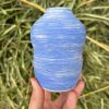 white blue vase