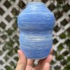 white blue vase