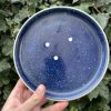 dark blue splatter plate
