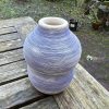 white purple bud vase