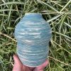 white blue green bud vase