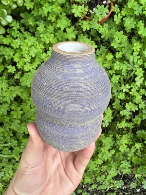 brown purple bud vase