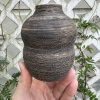 brown black bud vase