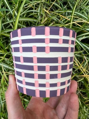 purple pink planter