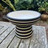black stripe pedestal bowl