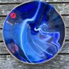 brown blue swirl bowl
