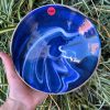 blue brown swirl bowl