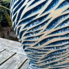 dark blue splatter zebra vase