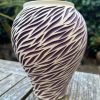 purple zebra vase
