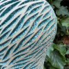 blue green splatter zebra vase