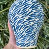 dark blue splatter zebra vase