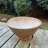 metallic shino carved bowl