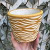 yellow speckle wave planter