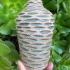 brown celadon mesh bud vase
