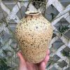 yellow speckle bud vase