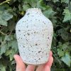white speckle bud vase
