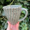 celadon speckle mug