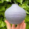 purple stripe bud vase