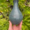blue stripe bud vase