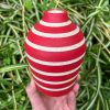 red speckle stripe bud vase