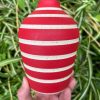 red speckle stripe bud vase