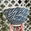 blue splatter zebra bowl