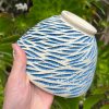 blue splatter zebra bowl
