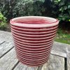 red stripe planter