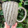 purple speckle mug