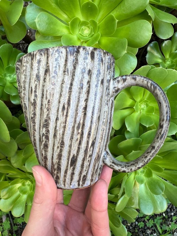 purple speckle mug